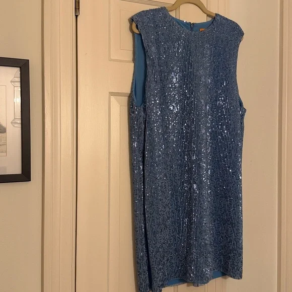 Stine Goya Isha sequin-embellished tunic top in blue size L